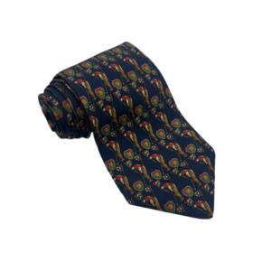 Salvatore Ferragamo Navy Blue Golfer Tie